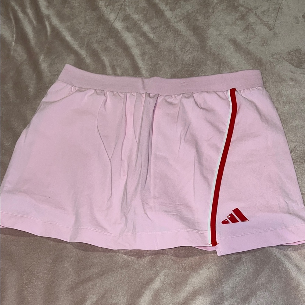 Adidas Light Pink Skort with Red Accent